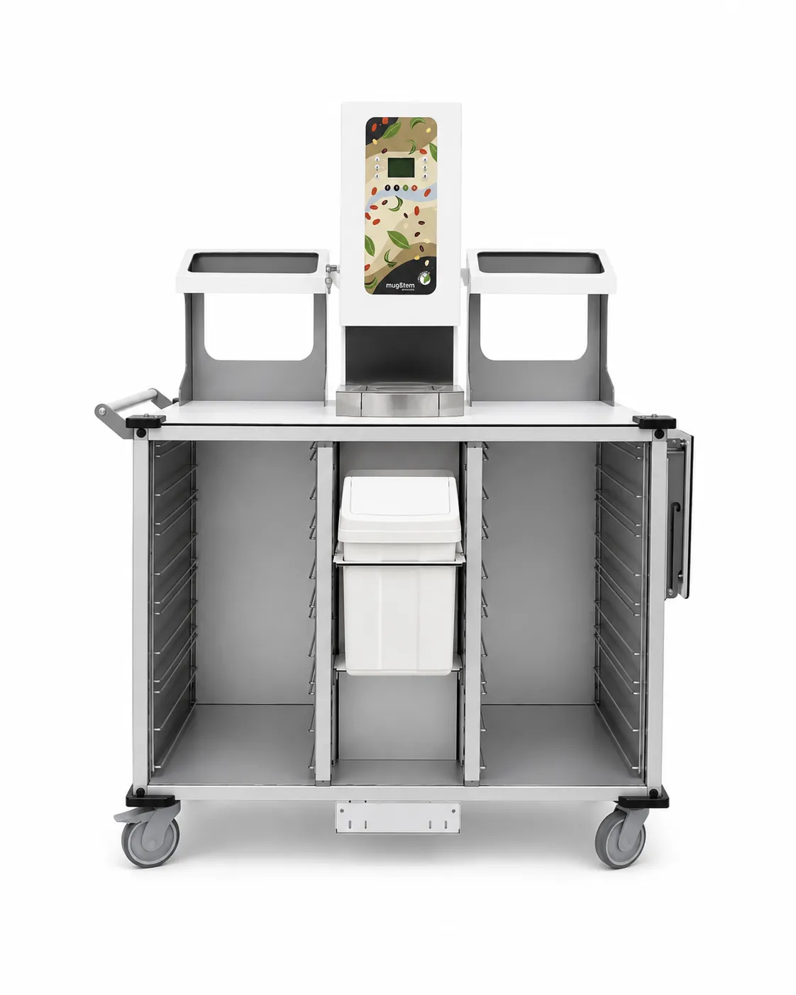 Le CaféMotion XL vu de face, les deux compartiments ouverts